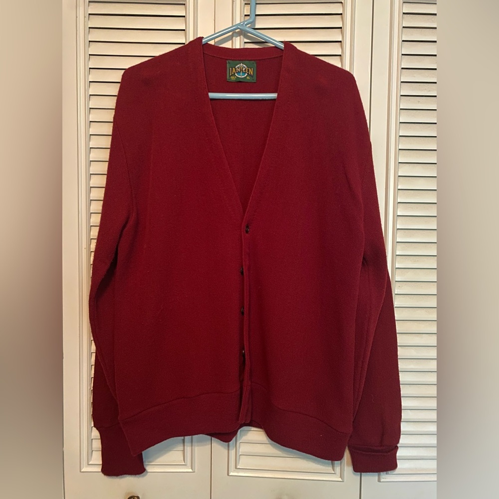 Vintage Men’s Maroon Cardigan